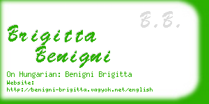 brigitta benigni business card